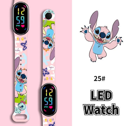 Stitch Children Watches Girls Waterproof Sport ,Touch Screen Watch Digital Clock Bracelet Gifts.