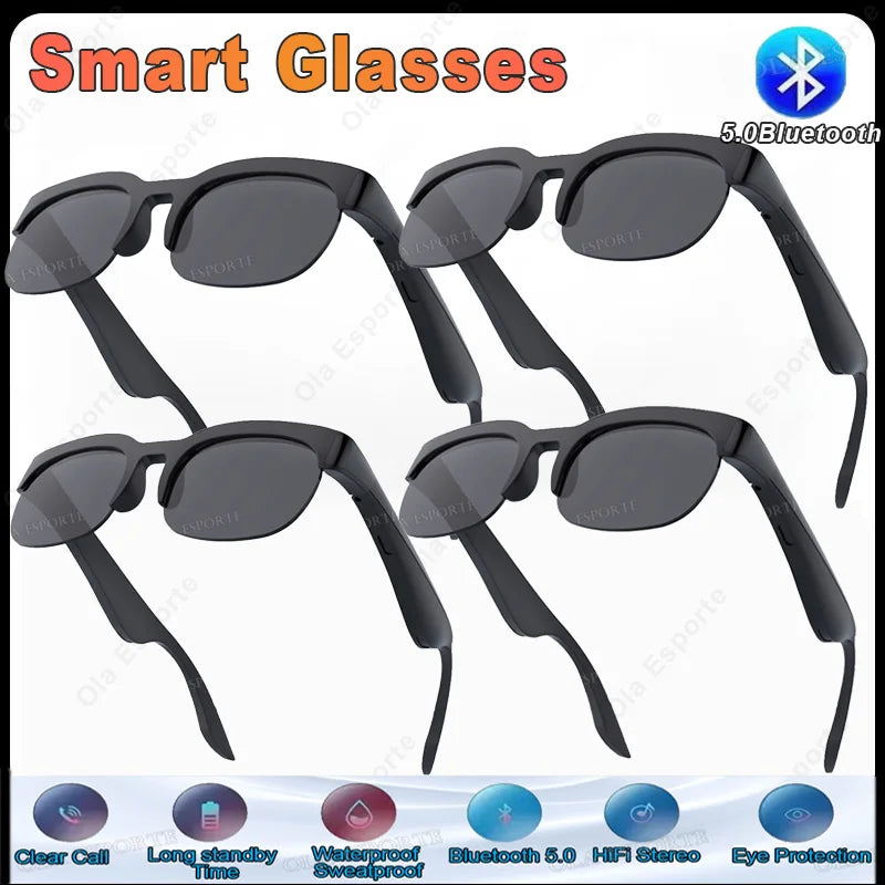 Smart Glasses Men, Women Bluetooth Calling, Music Playback, Outdoor Sports Cycling, UV-proof Sunglasses Smart Audio Glasses.