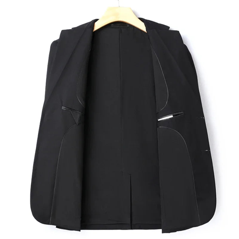 8XL Suit (Blazer+pants) Fashion Business Gentleman Italian Style Professional Suit.