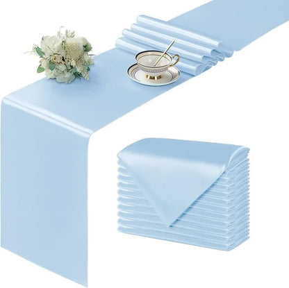 2-10PCS Satin Table Runner 30x275cm For Wedding, Party Events, Decoration, Birthday Parties ,Banquets, Decor, Graduations ,Engagements.