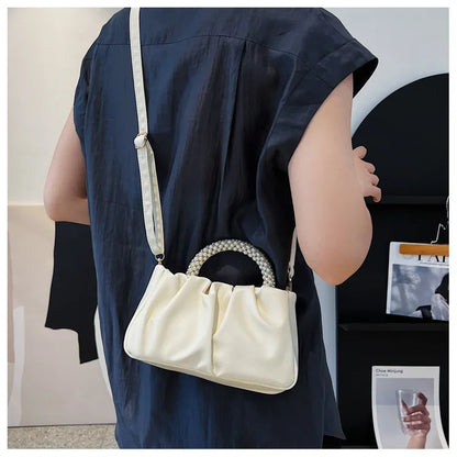 Women's Cloud Bag | New Fashionable Soft Solid-Color PU Leather Single-Shoulder & Crossbody Bag (Simple & Stylish)