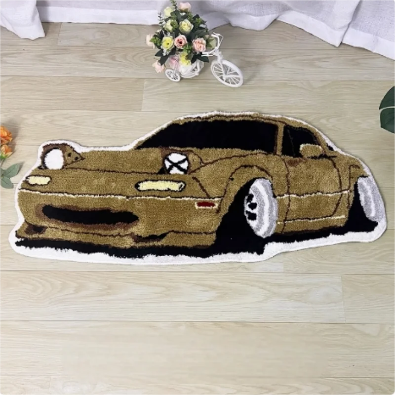 VIKAMA Racing Car Carpet - Soft And Comfortable For Skin Contact, Suitable For Living Room, Bedroom And Bedside Area.