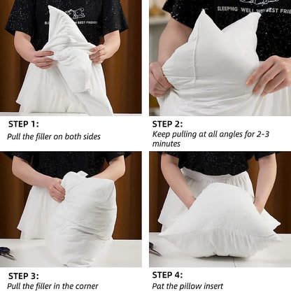 1/2 Pcs Bedding Throw Pillow Inserts, 18 x 18 Inches Pillows.