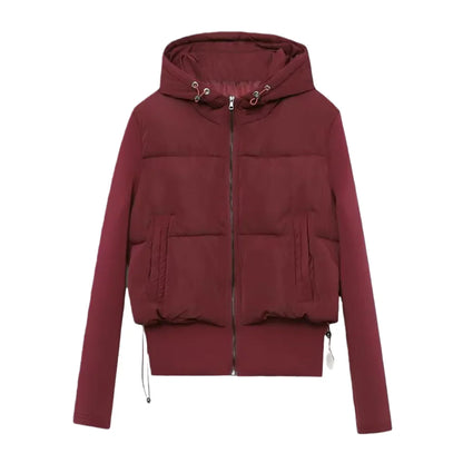 2025 autumn new women casual fashion cotton coat hooded.