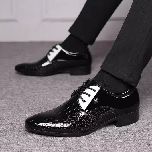 Pointed Toe Dress Plus Size Shoes, Newest Italian Oxford Shoes for Men.