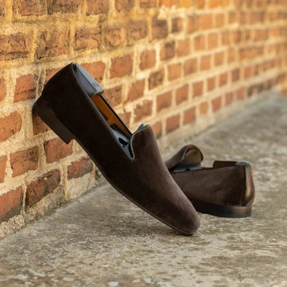 New Red Bottom Shoes for Men, Loafers, Flock, Solid Slip-On Dress Shoes Size 38-48.