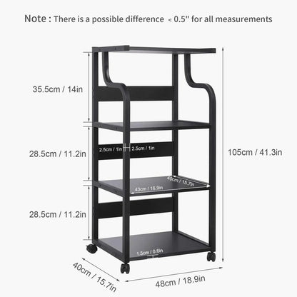Printer Stand, Mobile Printer Table with Wheels for Home Office.  PC Tower Stand, Host Computer Cart.