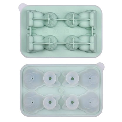 3D Cat Ice Cube Mold With Funnel Silicone, 4 Cavity Cat Ice Cube Trays For Whiskey, Wine, Cocktail.
