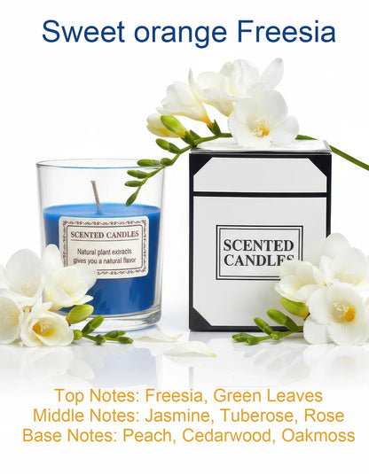 Scented Glass Jar Candle, Handmade Soy Wax – Smokeless Aromatherapy Candle.