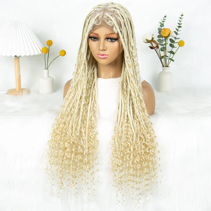 Boho Triangle Knotless Box Braids Wig | Full Lace | Baby Hair | KIMA Synthetic