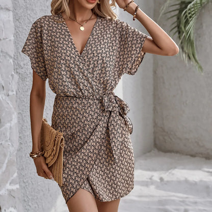 Cross border sexy V-neck waist up dress, from Europe and America.