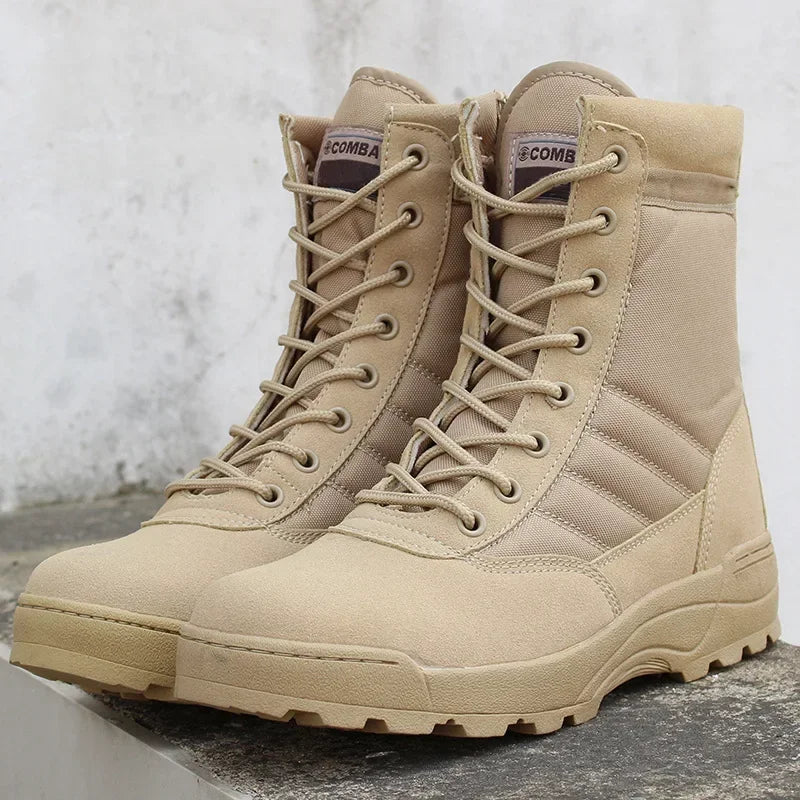 Leather Boots for Men Outdoor Combat Infantry Tactical Boots,