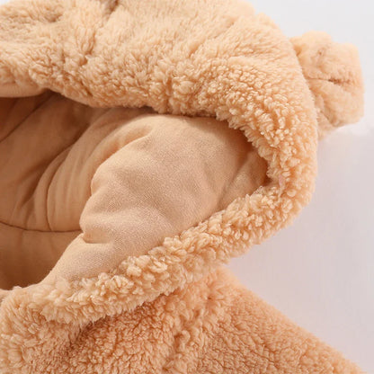 Newborn Baby Winter Jacket  Hooded  Romper   Boys  Girl  0 to 12 Months