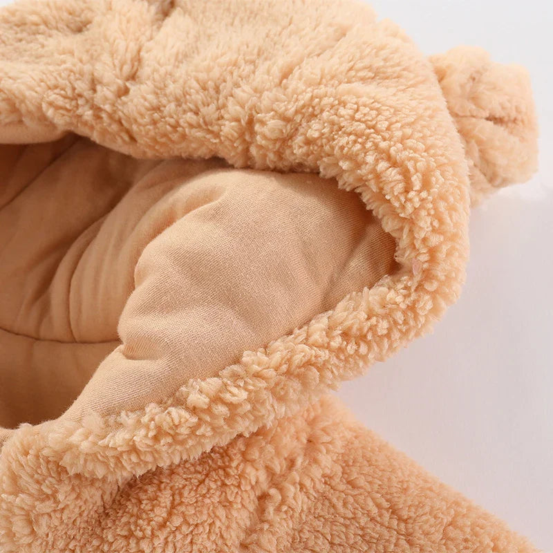 Newborn Baby Winter Jacket  Hooded  Romper   Boys  Girl  0 to 12 Months