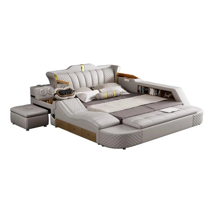Wood Luxury Bedroom  Modern  Queen King Size Bed