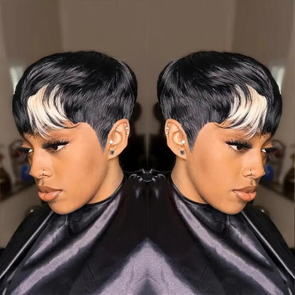 Luxury 26 Inch Kinky Straight Headband Human Hair Wig | Glueless Machine Made Natural Look Wig