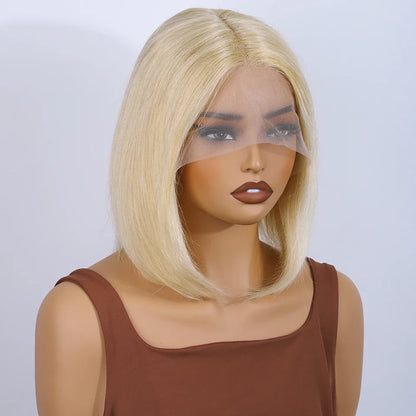 Rebecca #33 Reddish Brown Bob Wig | 13x6x1 T-Part Peruvian Remy Human Hair