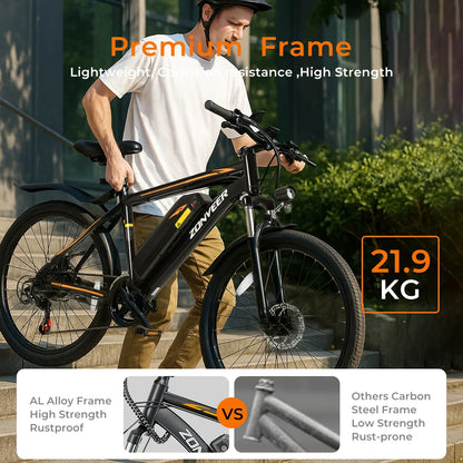 【1 Year Warranty】M26 Electric Bicycle,1000W Peak Moto, 360WH Lithium Battery 26 Inch E-bike UL2849.