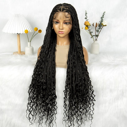 Boho Triangle Knotless Box Braids Wig | Full Lace | Baby Hair | KIMA Synthetic