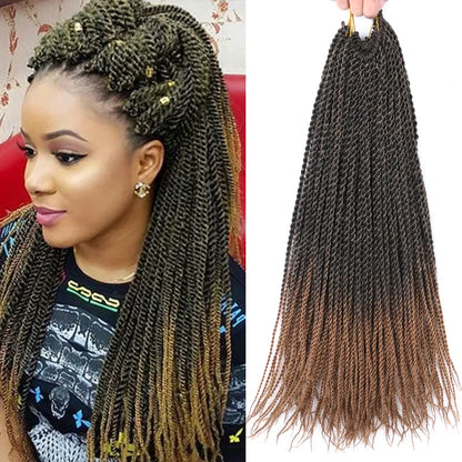 Full Star 30 Strand Pre-Twist Crochet Braids | Senegalese Twist | Ombre