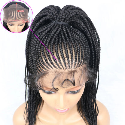 Kima Cornrow & Bantu Knot Braided Wig | Stitch Braids | Full Lace | Heat-Resistant Synthetic Hair