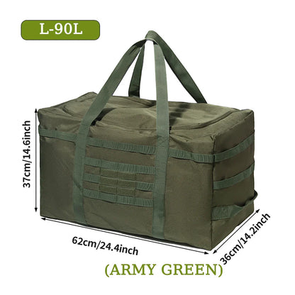 Large Duffle Bag (60L/90L Capacity Optional) - For Gear Load Out, Camping Storage, Deployment Cargo & Travel Sports Equipment.