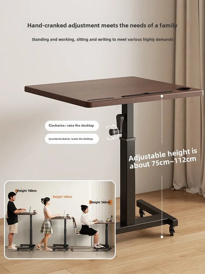 Height Adjustable Computer Desk, Mobile Small  for Live Streaming, Home Study, Office.
