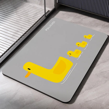Bath Mats Bathroom  Anti Slip Floor Mat Quick Dry Shower Toilet Rug