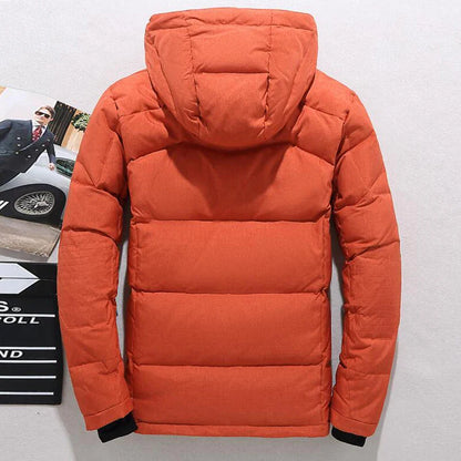-20 Degree Down Jacket Male  Parkas White Duck Down Jacket, Hooded Thick Warm Padded  Coat Oversize M-4XL.