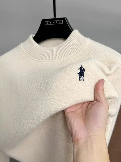High end brand velvet sweater, men new designer fashion  embroidery pullover