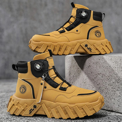 Men Combat Tactical Boots with Straps for Training Waterproof  Multifunctional  Outdoor Hiking Shoes
