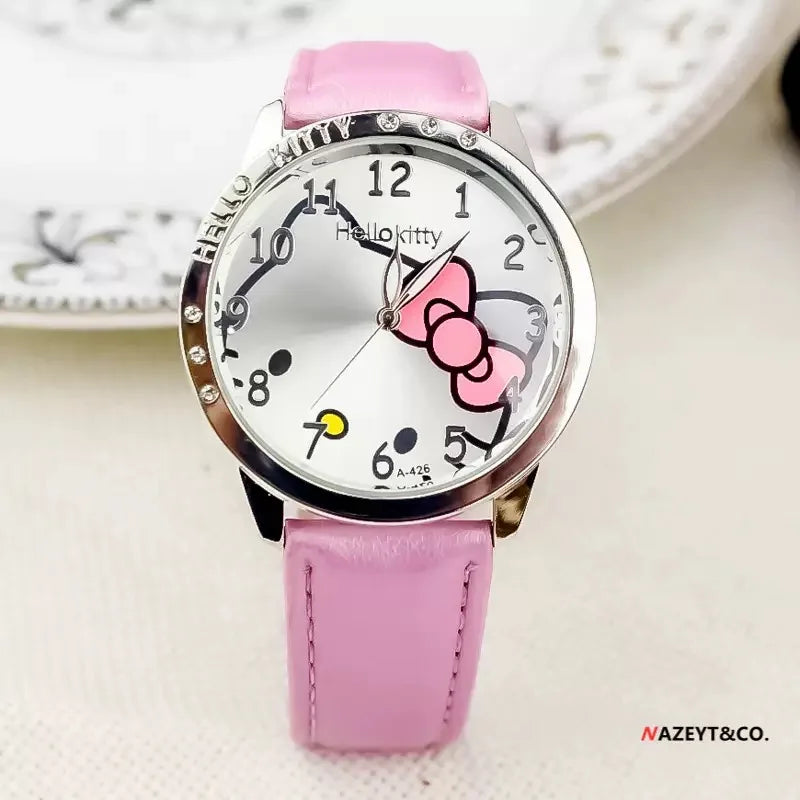 Hello Kitty Sanrio children Quartz Watch Women Children Casual Waterproof Kawaii Cartoon Watches Fashion WristWatch Gifts