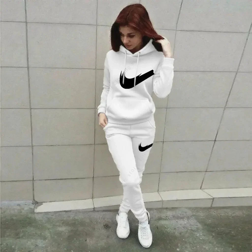 Hoodie Pants Sets Women 2pcs Sports Outfits, 2025 Home Outdoor Jogging New Designer, Autumn Winter Tracksuit.