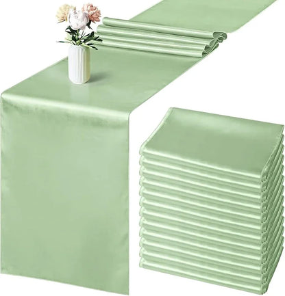 2-10PCS Satin Table Runner 30x275cm For Wedding, Party Events, Decoration, Birthday Parties ,Banquets, Decor, Graduations ,Engagements.