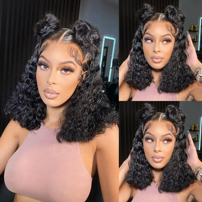 12A Deep Wave Bob Wig | Glueless | Ready to Go | Lace Frontal & Closure Options | Brazilian Remy Human Hair