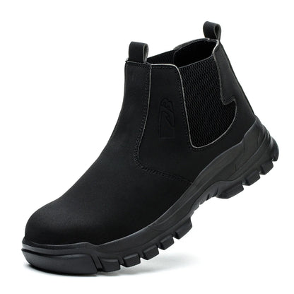 Waterproof Safety Boots, Indestructible Steel Toe Work Boots, Anti-smash Stab-resistant.