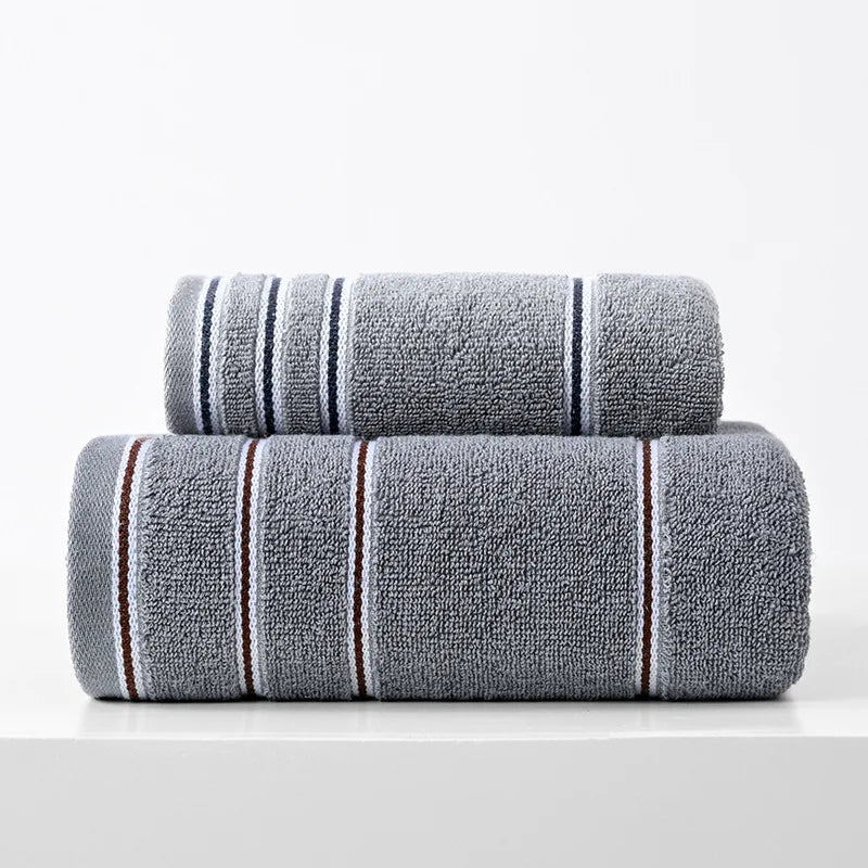 2PCS Luxurious Cotton Towel Set, Ultra Soft Highly Absorbent , for Home Bathroom 100% Cotton.