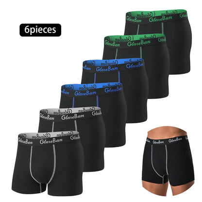 6pcs Pack Cotton Boxer Briefs Men shorts Panties Underwear For Man Brand And Underpants Homme Luxury BoxerShorts Box Slip Box