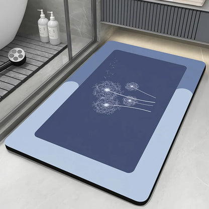 Bath Mats Bathroom  Anti Slip Floor Mat Quick Dry Shower Toilet Rug