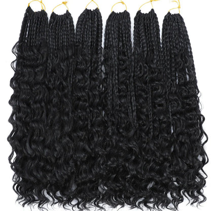 Ombre Goddess Box Braids Crochet Hair with Curly Ends | 14 Inch | 1-6 Packs