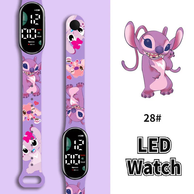 Stitch Children Watches Girls Waterproof Sport ,Touch Screen Watch Digital Clock Bracelet Gifts.