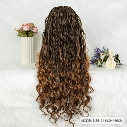 Knotless Box Braids & Dreadlocks Wig | Lace Front with Baby Hair