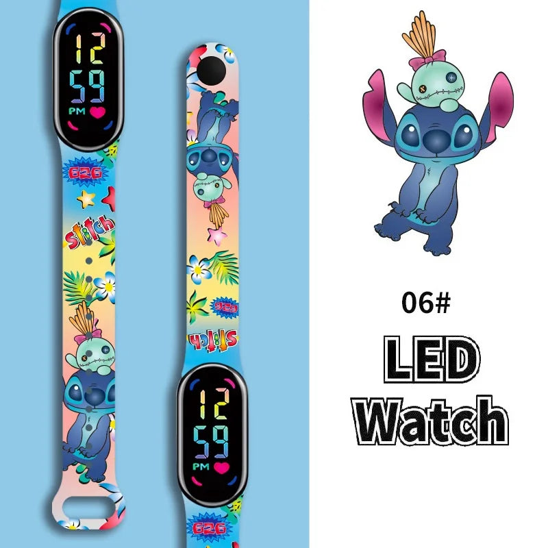 Stitch Children Watches Girls Waterproof Sport ,Touch Screen Watch Digital Clock Bracelet Gifts.