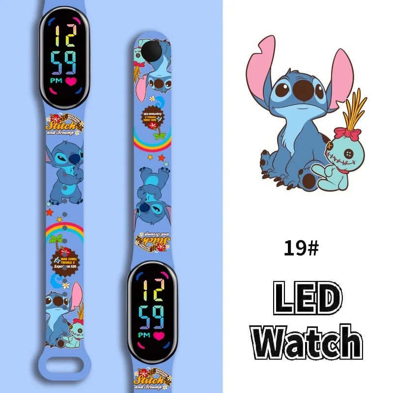 Stitch Children Watches Girls Waterproof Sport ,Touch Screen Watch Digital Clock Bracelet Gifts.