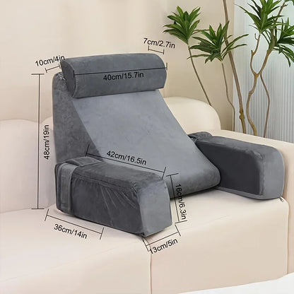 Reading Pillow for Bed, Extra Large Arm Rest  Memory Foam.