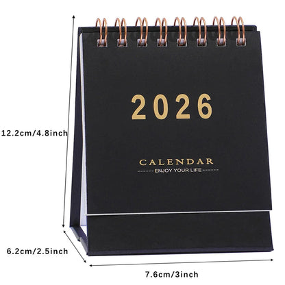 2026  Simple Calendar Small Desk Calendar Planner.
