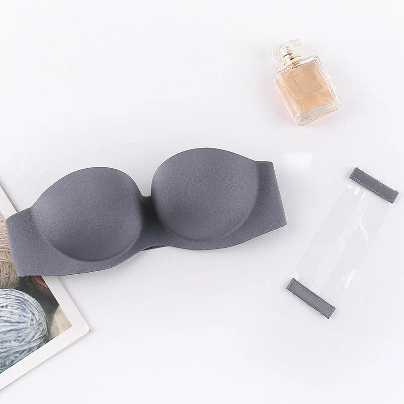 Front Closure Sexy Push Up Bra Invisible Female Brassiere Strapless Seamless.
