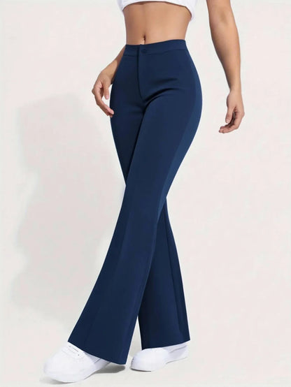 Casual Straight Leg Pants Full Length  Women's Bottom Wear