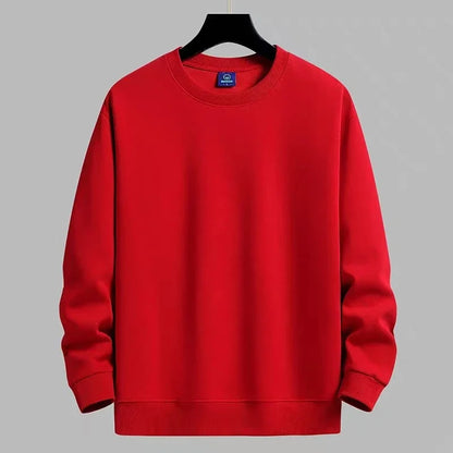 Pure Color Round Neck Sweater, Simple and Basic Style, Casual Pull-over.