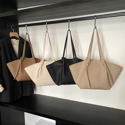 Luxury Designer 2-in-1 Shopper Tote Set | Branded Soft PU Leather Shoulder Handbag for Women (Big Capacity)